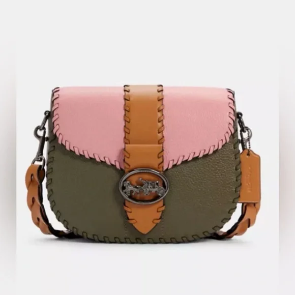 Coach Georgie Saddle Bag In Colorblock With Whipstitch NWOT MSRP: $398.00 - Picture 8 of 16